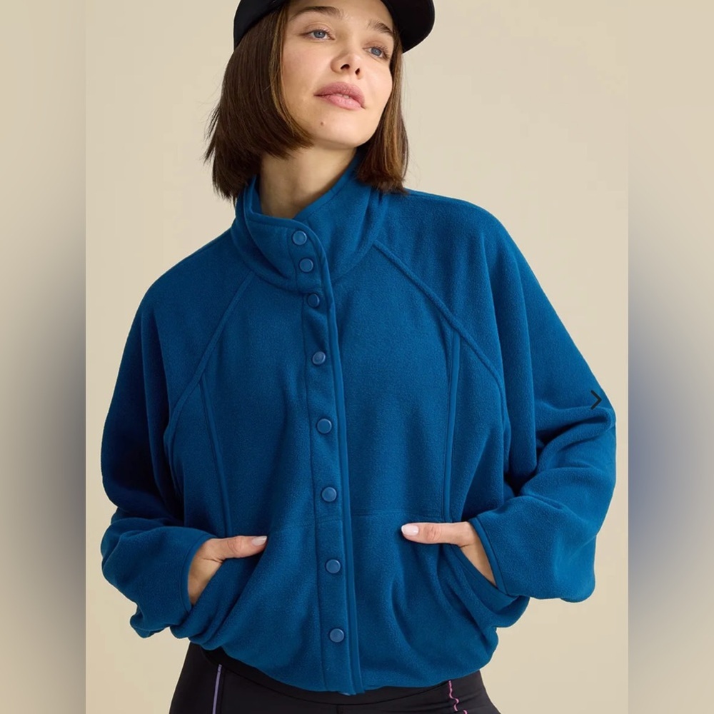 New w/out tags: Outdoor Voices RecFleece Snap Jacket - green - XS